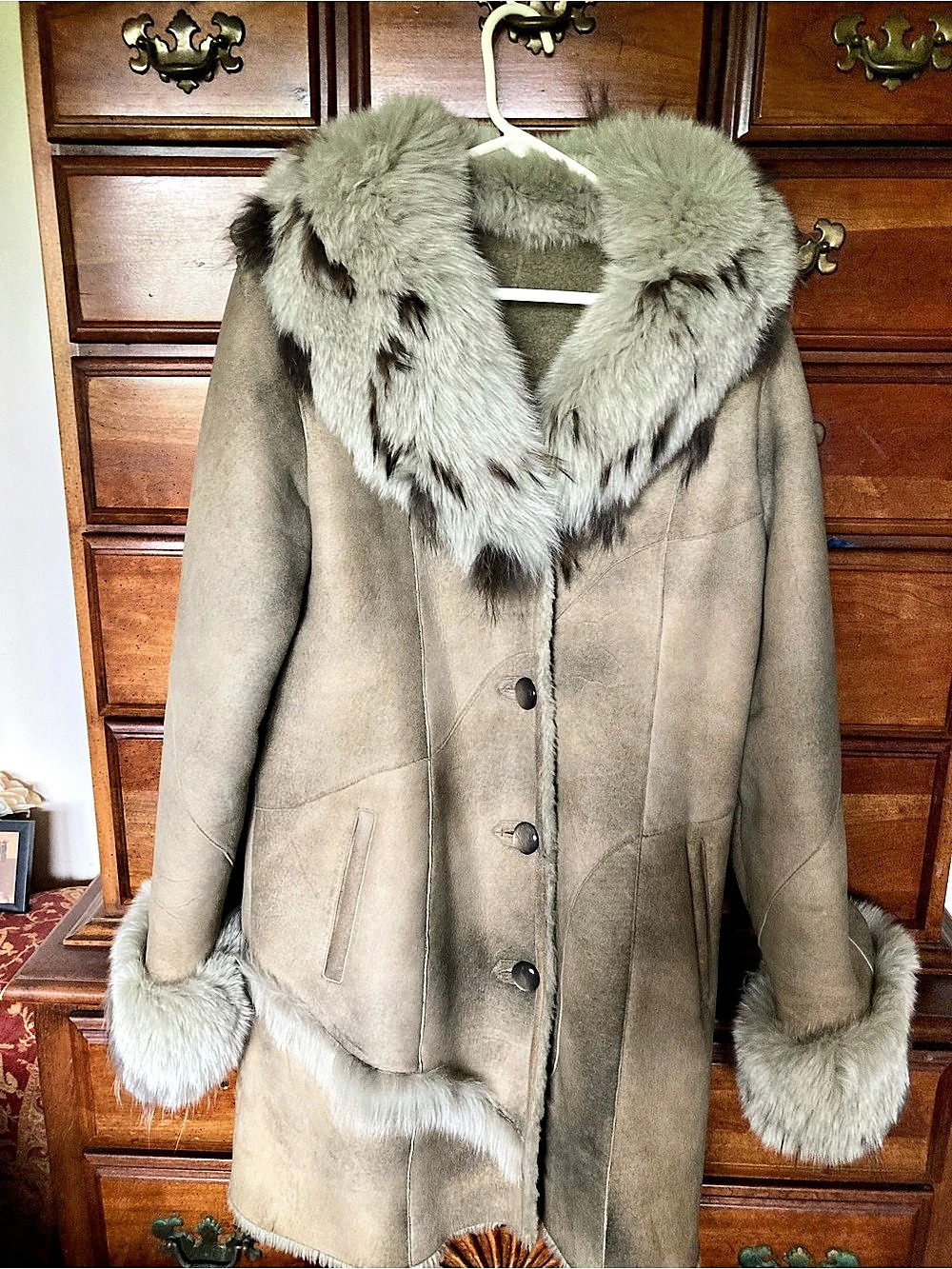 PRODI Fox Fur and Shearling Coat